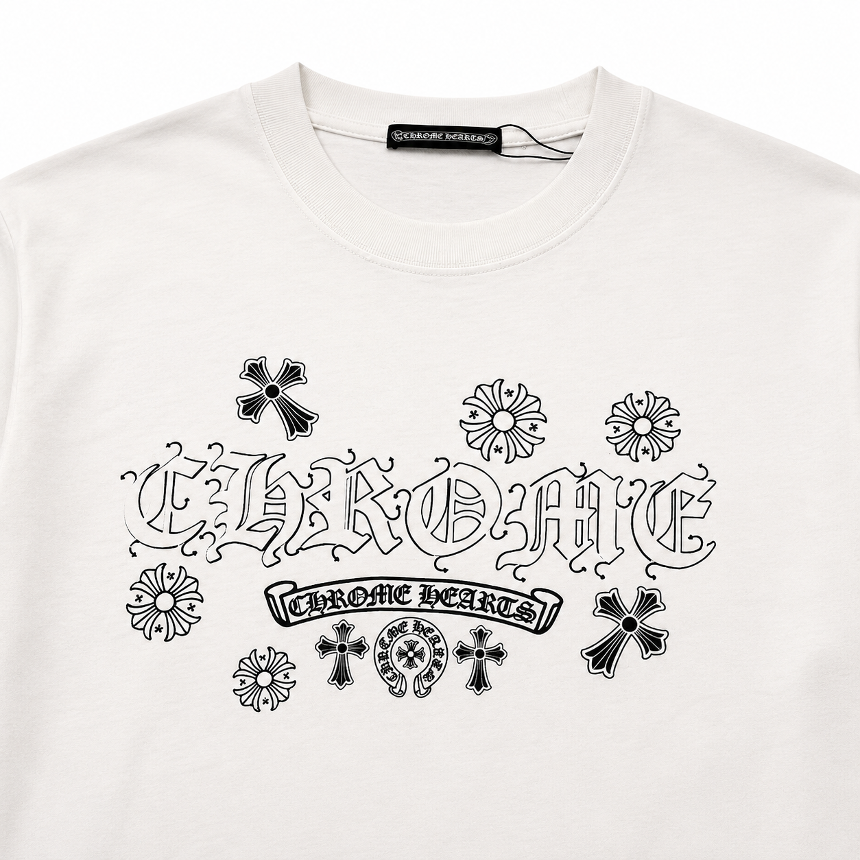 Camiseta Chrome Hearts Arc Banner - Blanca