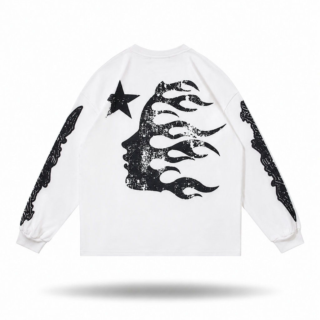 Hellstar "Victory Within" Vintage Long Sleeve — White