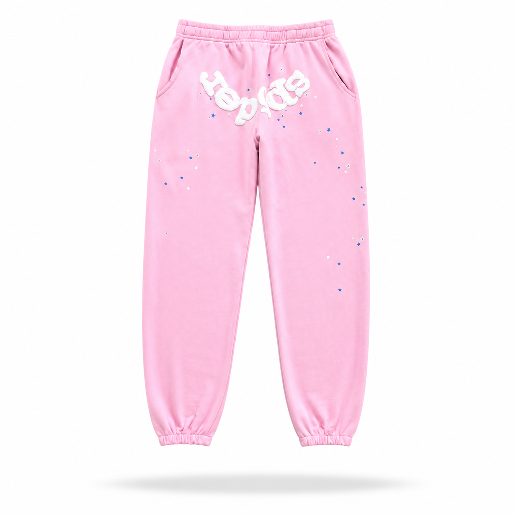 Sp5der P*nk Sweatpants Pink / White
