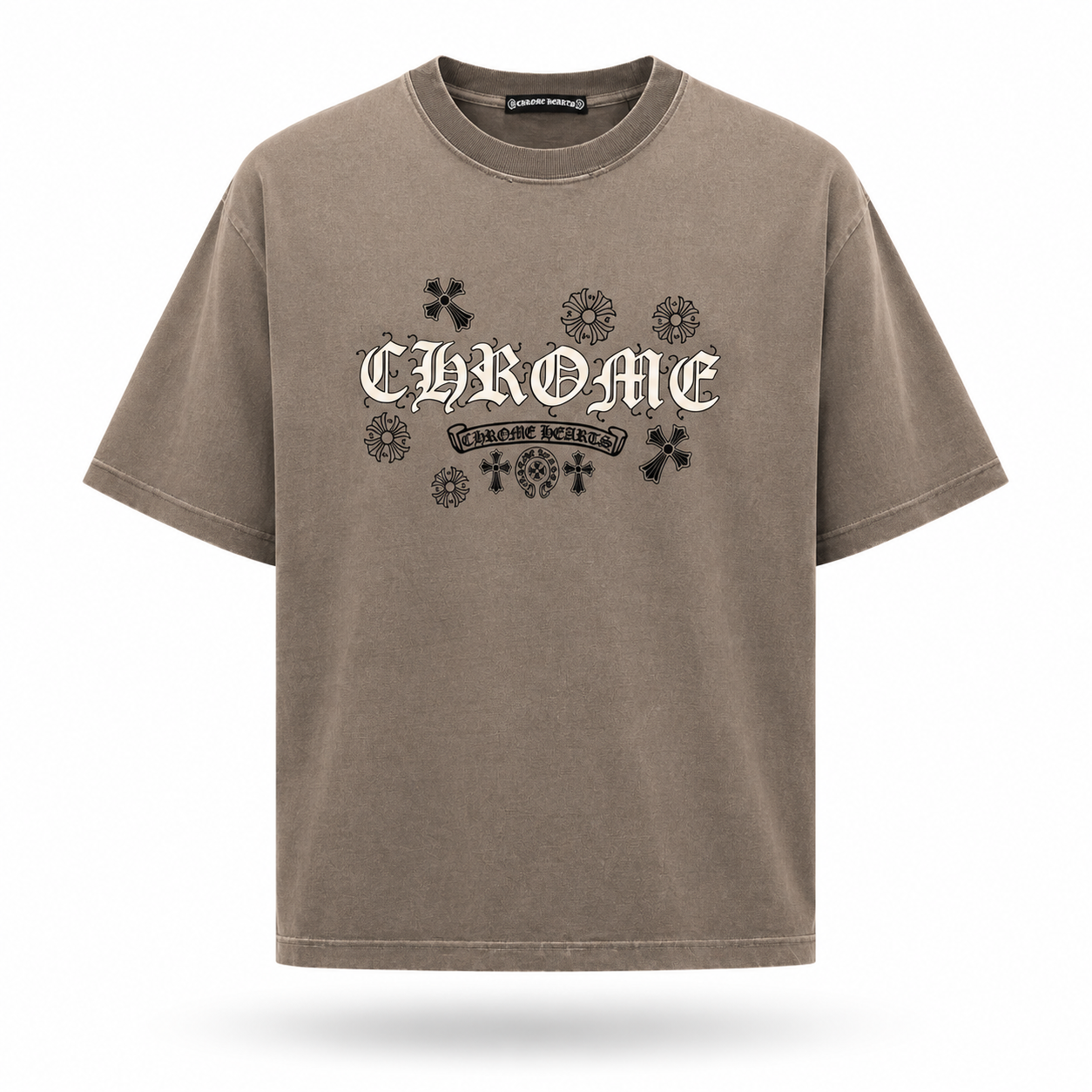 Camiseta Chrome Hearts Arc Banner - Cafe