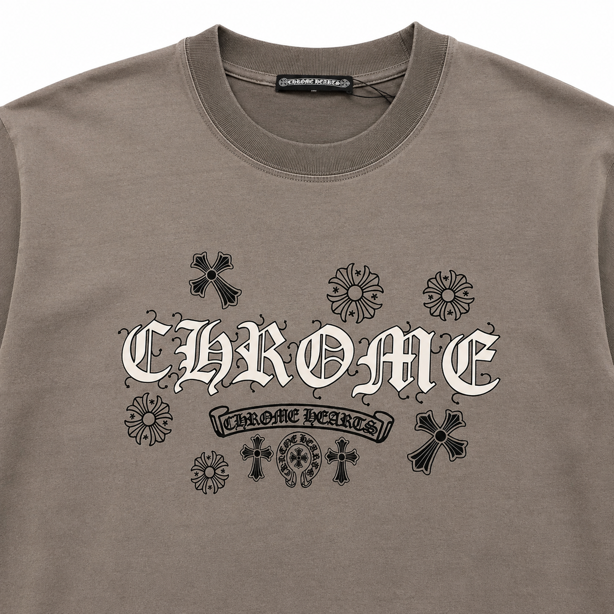 Camiseta Chrome Hearts Arc Banner - Cafe