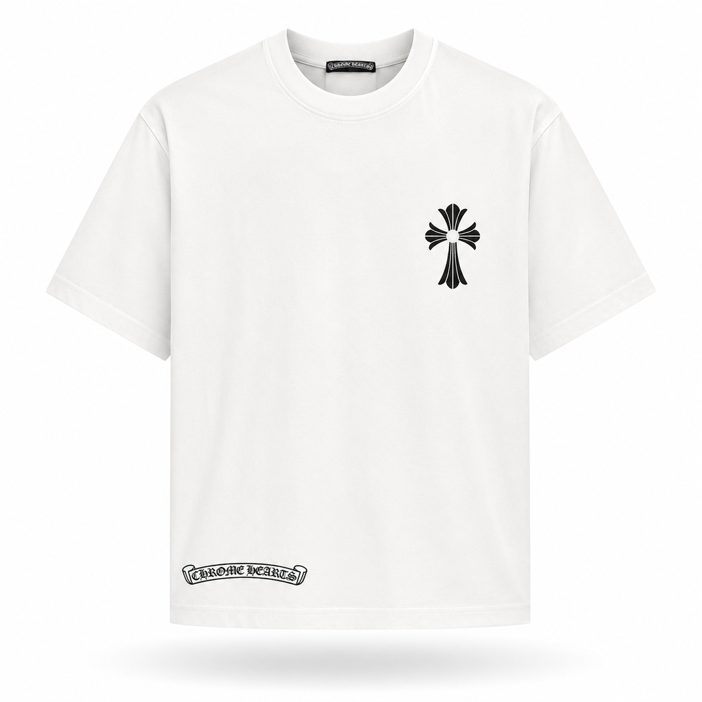 Camiseta Chrome Hearts Multi Color Cross - Blanca