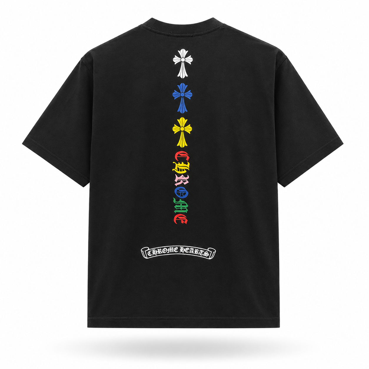 Camiseta Chrome Hearts Multi Color Cross - Negra
