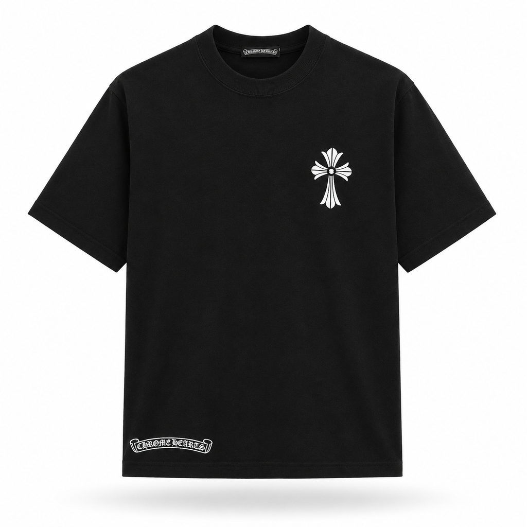 Camiseta Chrome Hearts Multi Color Cross - Negra