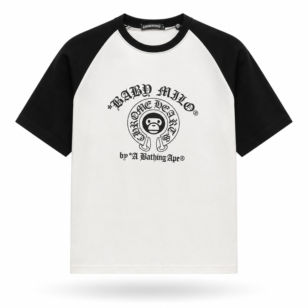 Camiseta BAPE x Chrome Hearts Baby Milo Raglan