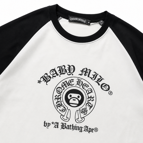 Camiseta BAPE x Chrome Hearts Baby Milo Raglan