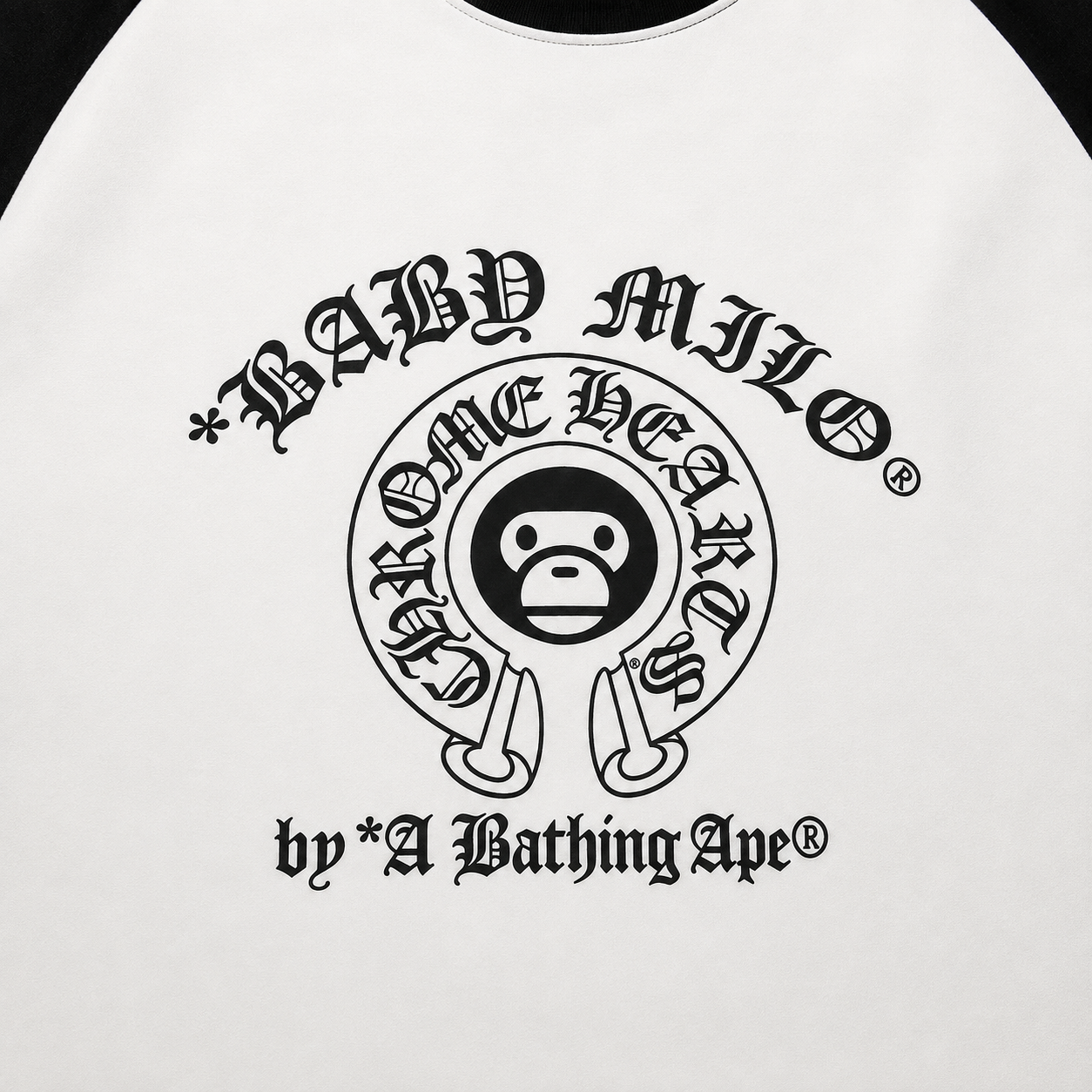 Camiseta BAPE x Chrome Hearts Baby Milo Raglan