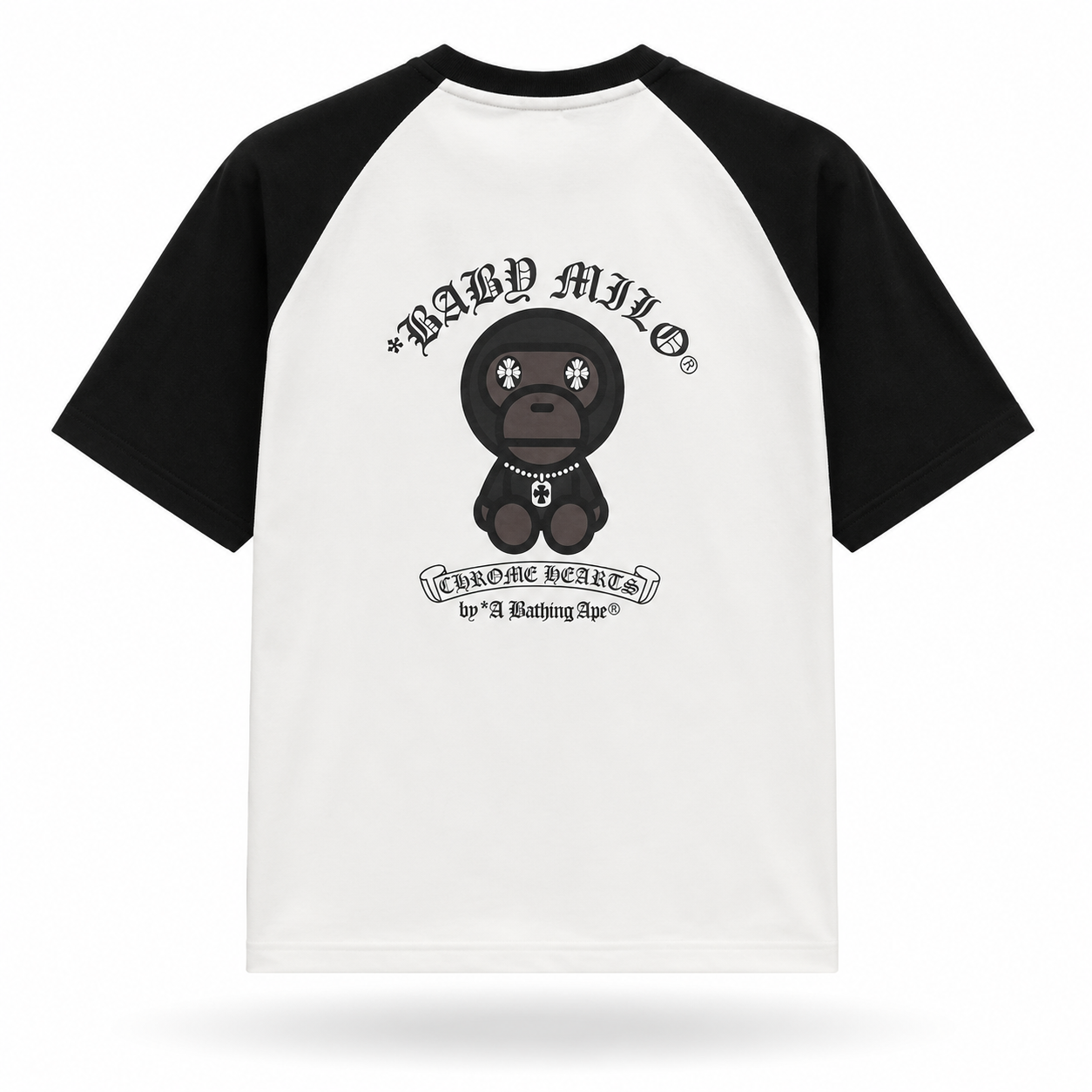 Camiseta BAPE x Chrome Hearts Baby Milo Raglan
