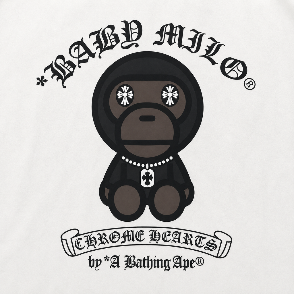 Camiseta BAPE x Chrome Hearts Baby Milo Raglan