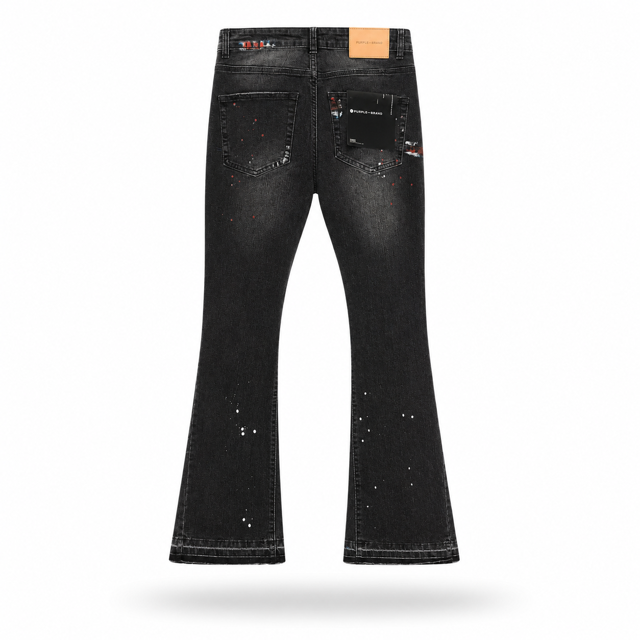 Pantalón Purple Brand Black Distressed Flared