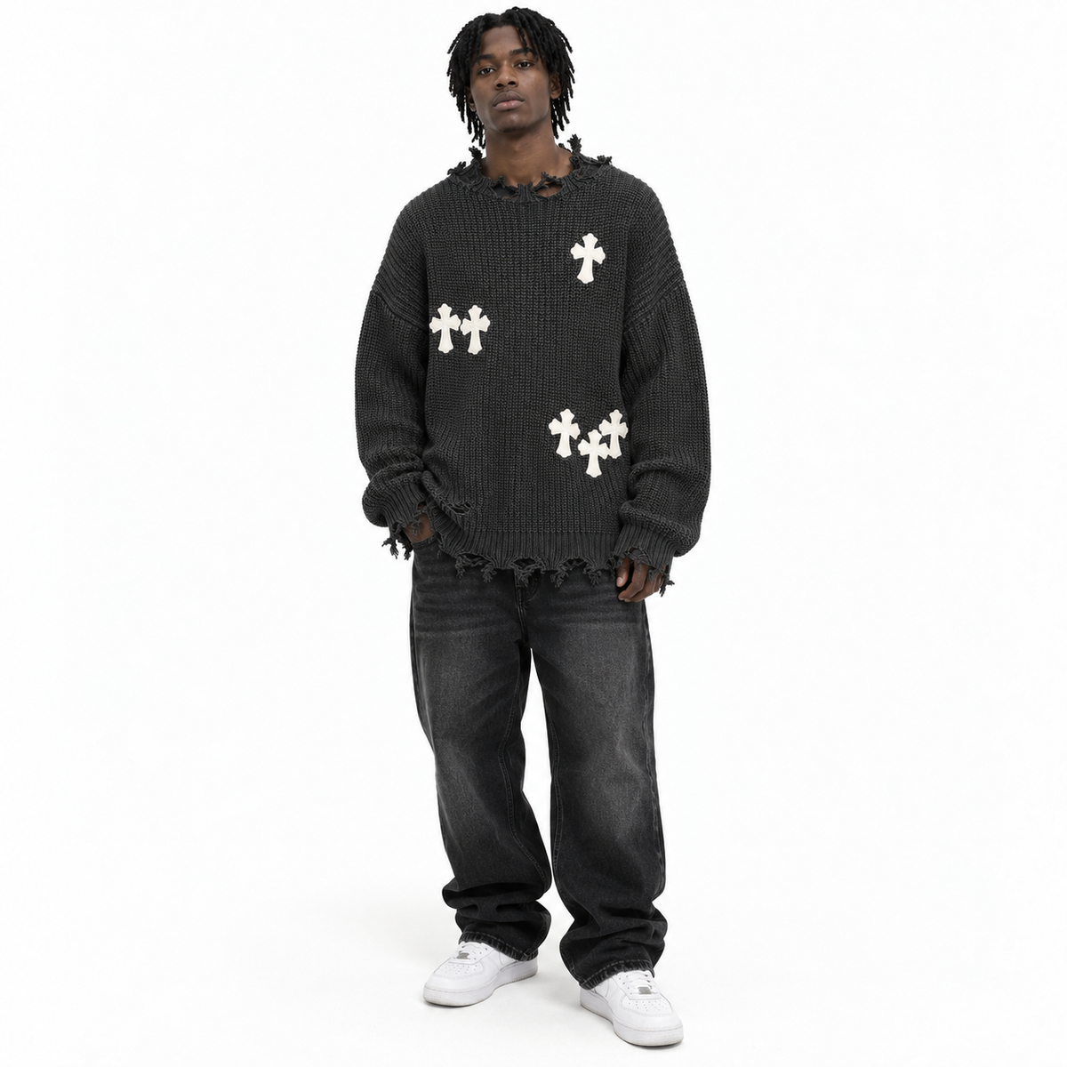Sudadera Chrome Hearts DISTRESSED KNIT