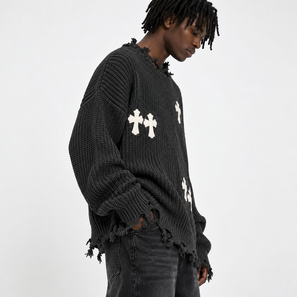 Sudadera Chrome Hearts DISTRESSED KNIT