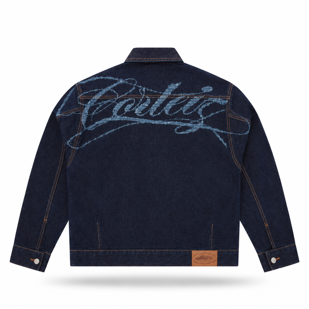 Chaqueta Corteiz Type II Frayed Denim 'Indigo'