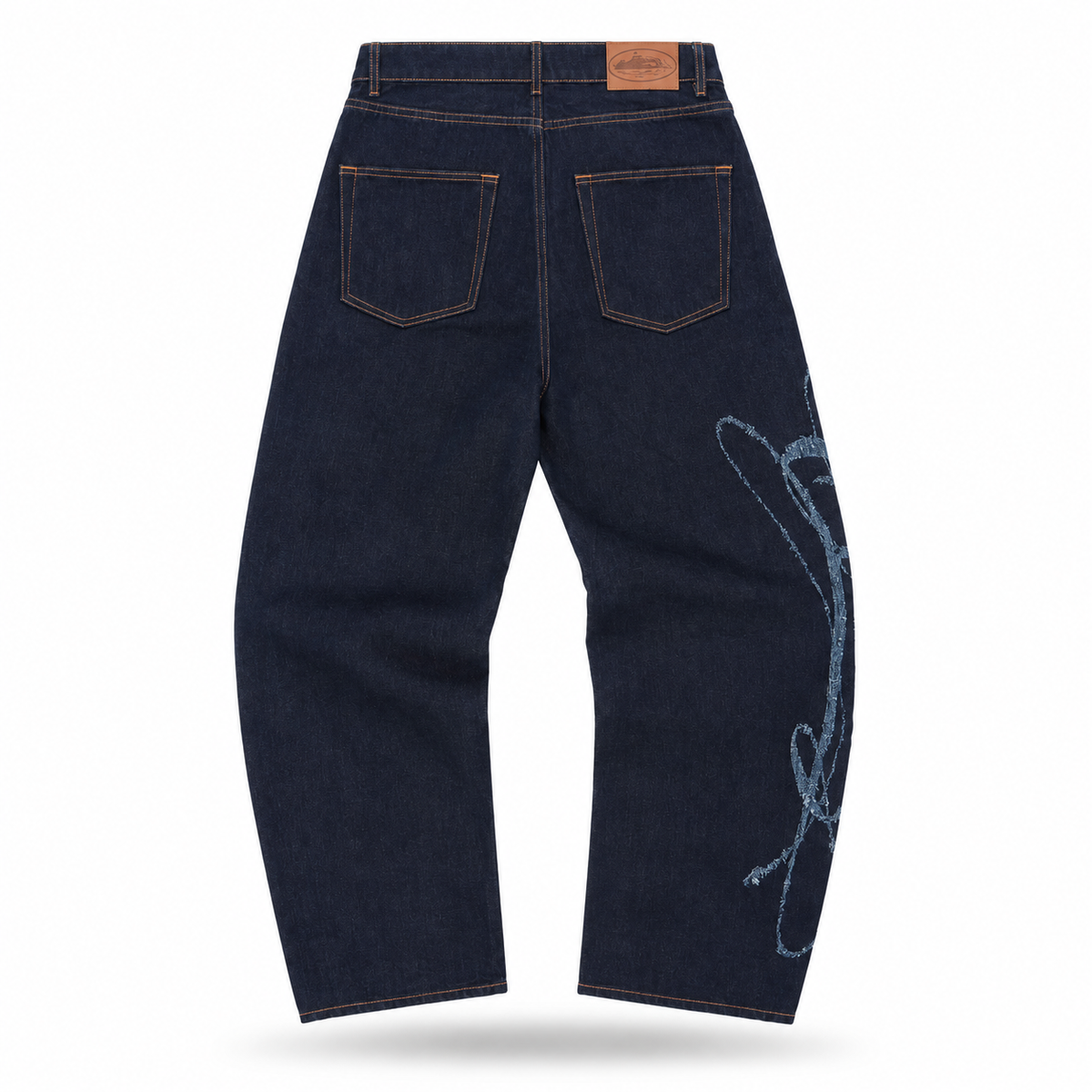Pantalón Corteiz Type II Frayed Denim 'Indigo'