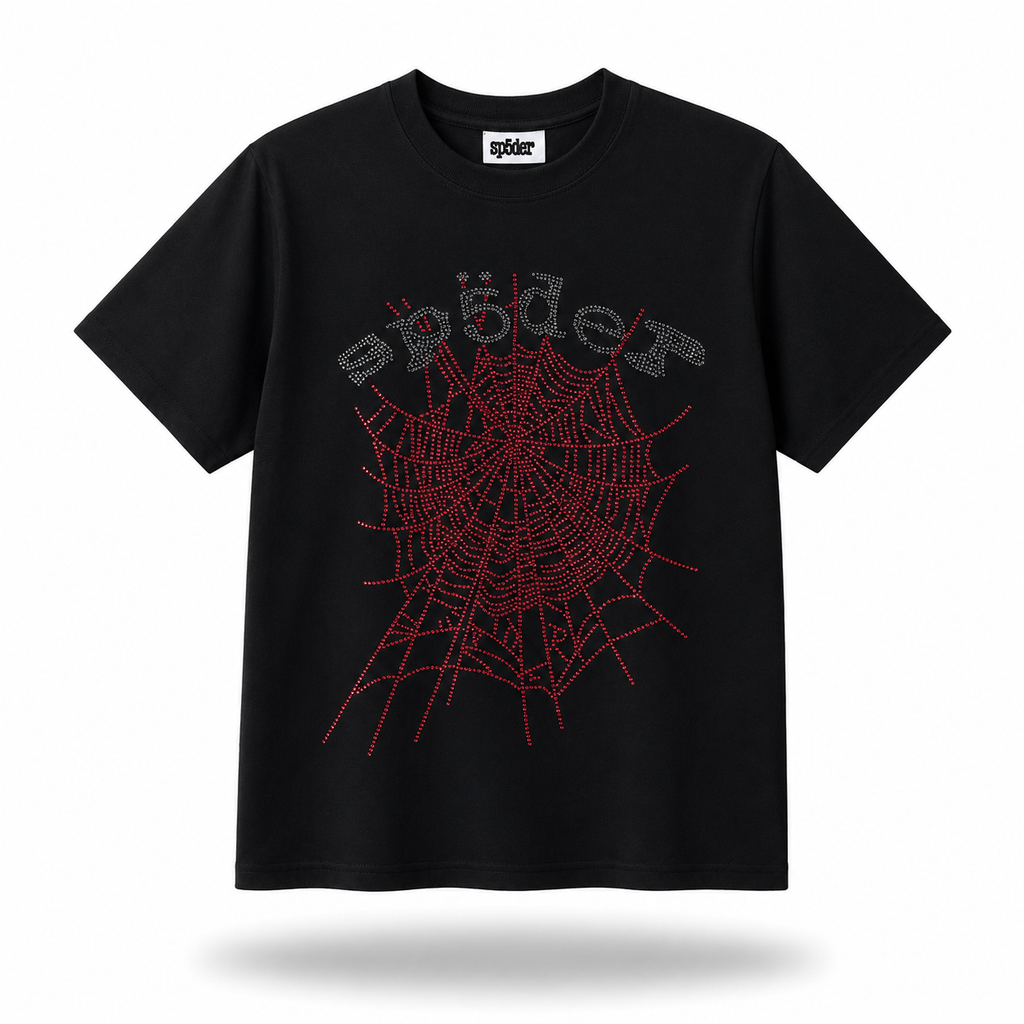 Sp5der Worldwide "Web" Tee / Black & Red