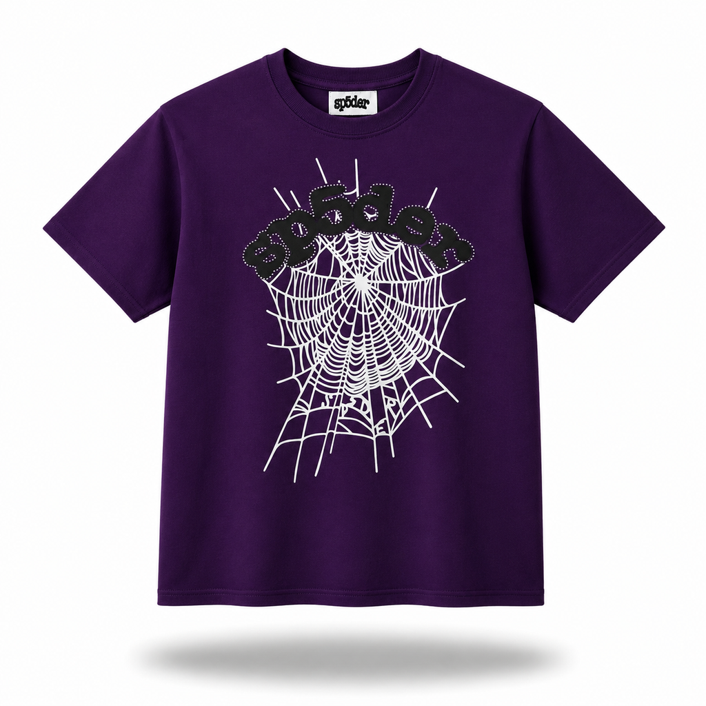 Sp5der Worldwide "Web" Tee / Purple