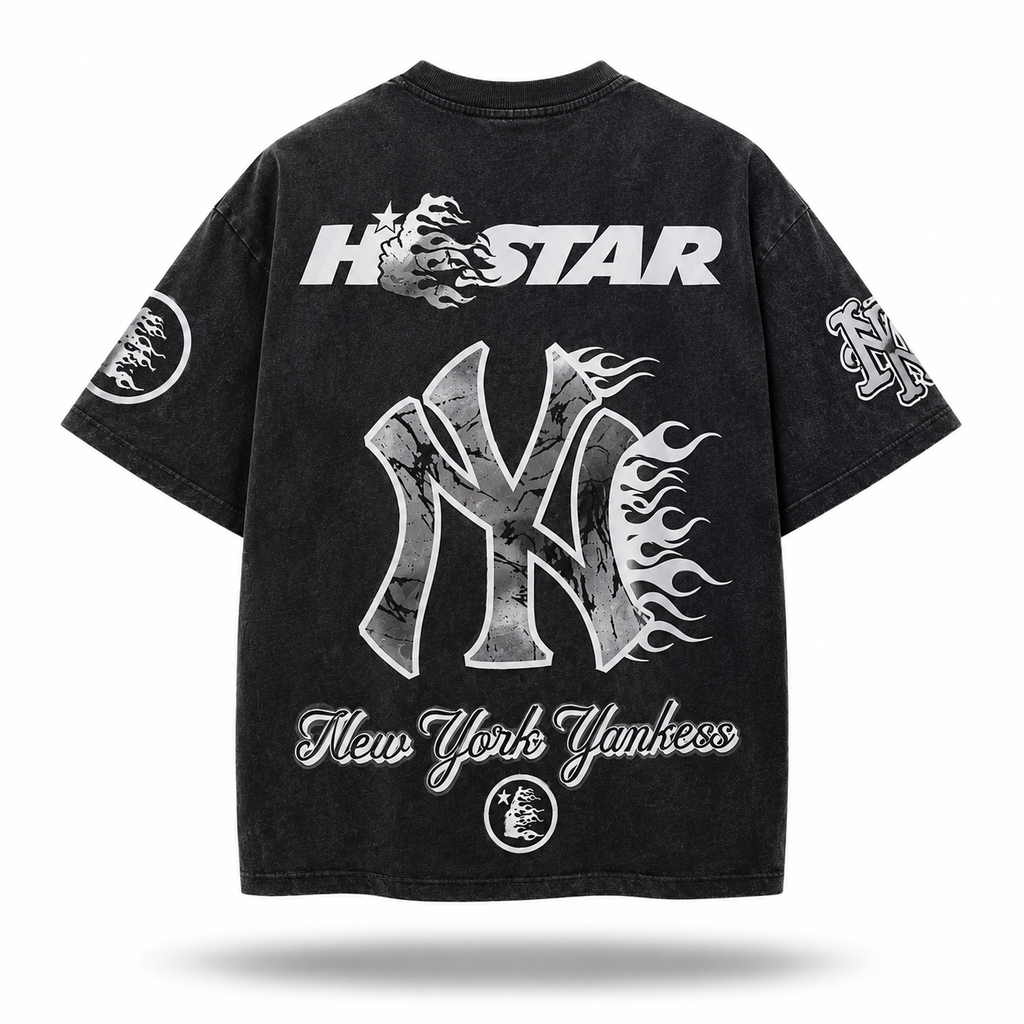 Hellstar Sports No. 99 Tee / Washed Black & Silver