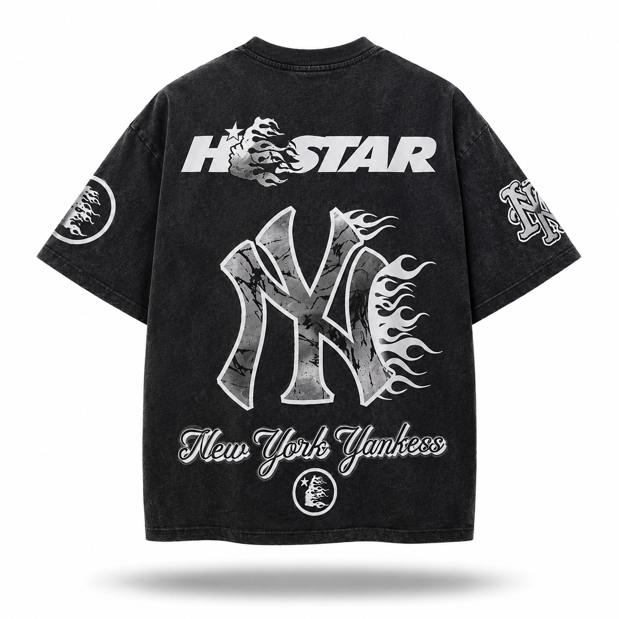 Hellstar Sports No. 99 Tee / Washed Black & Silver
