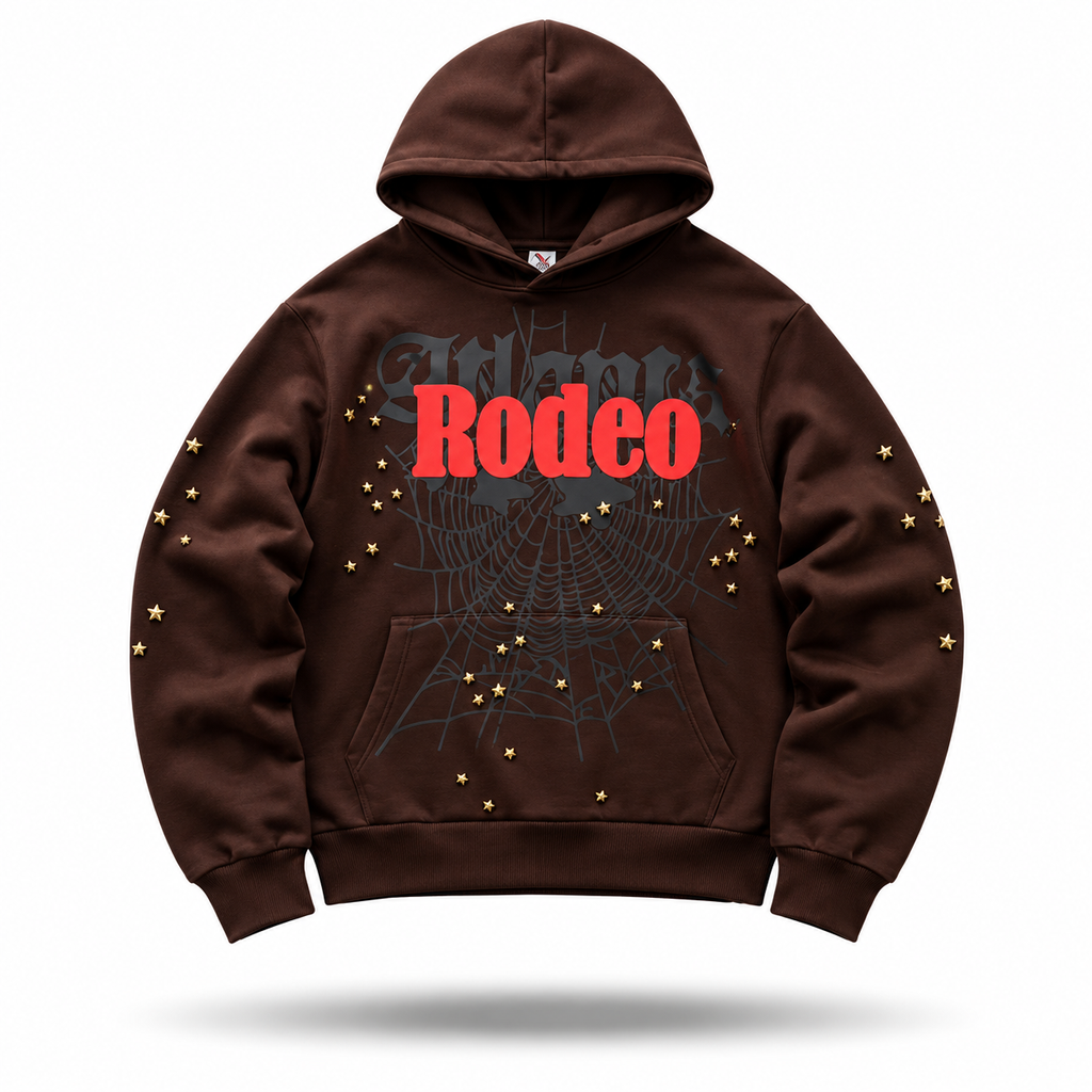 Travis Scott "Rodeo" Tour Star Studded Hoodie (Brown)