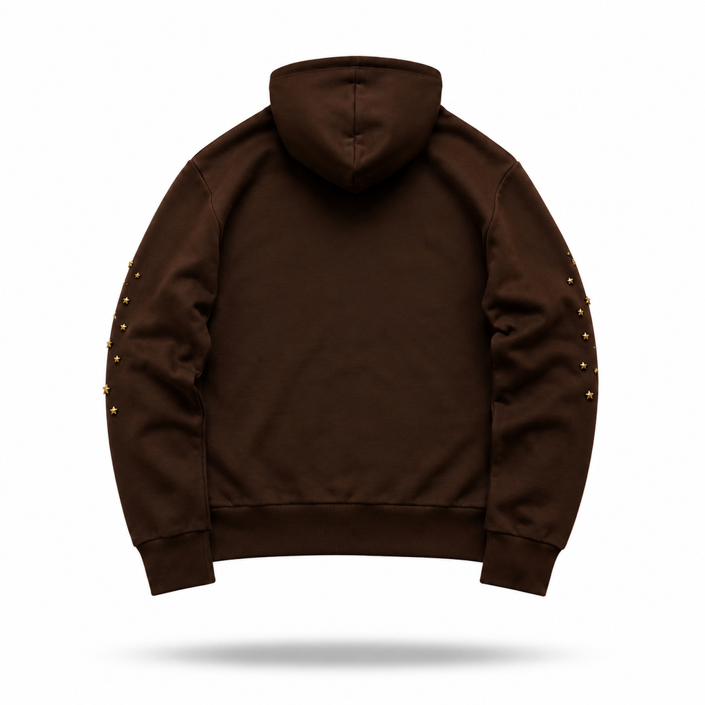 Travis Scott "Rodeo" Tour Star Studded Hoodie (Brown)