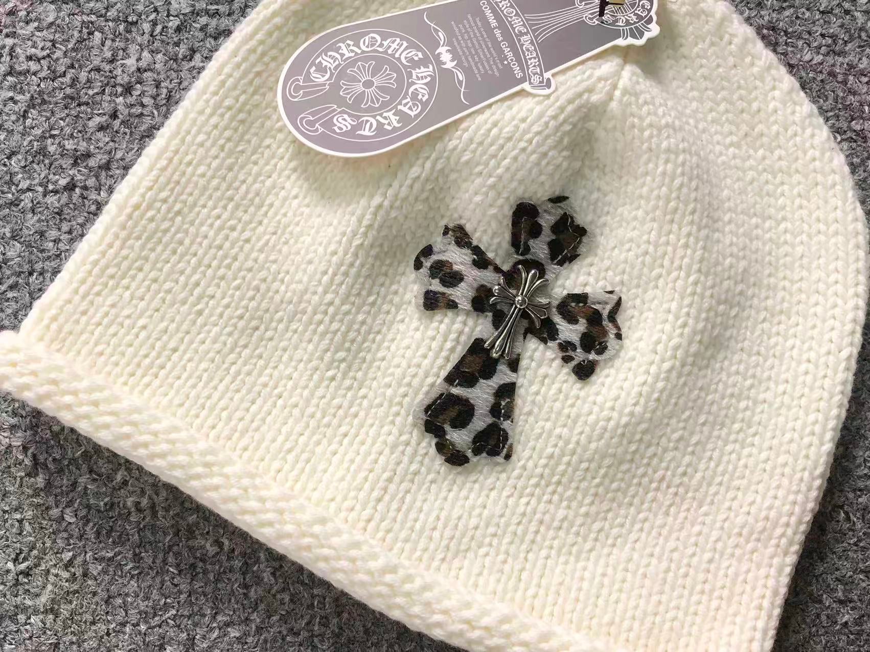 Chrome Hearts Leather Cross Patch Beanie