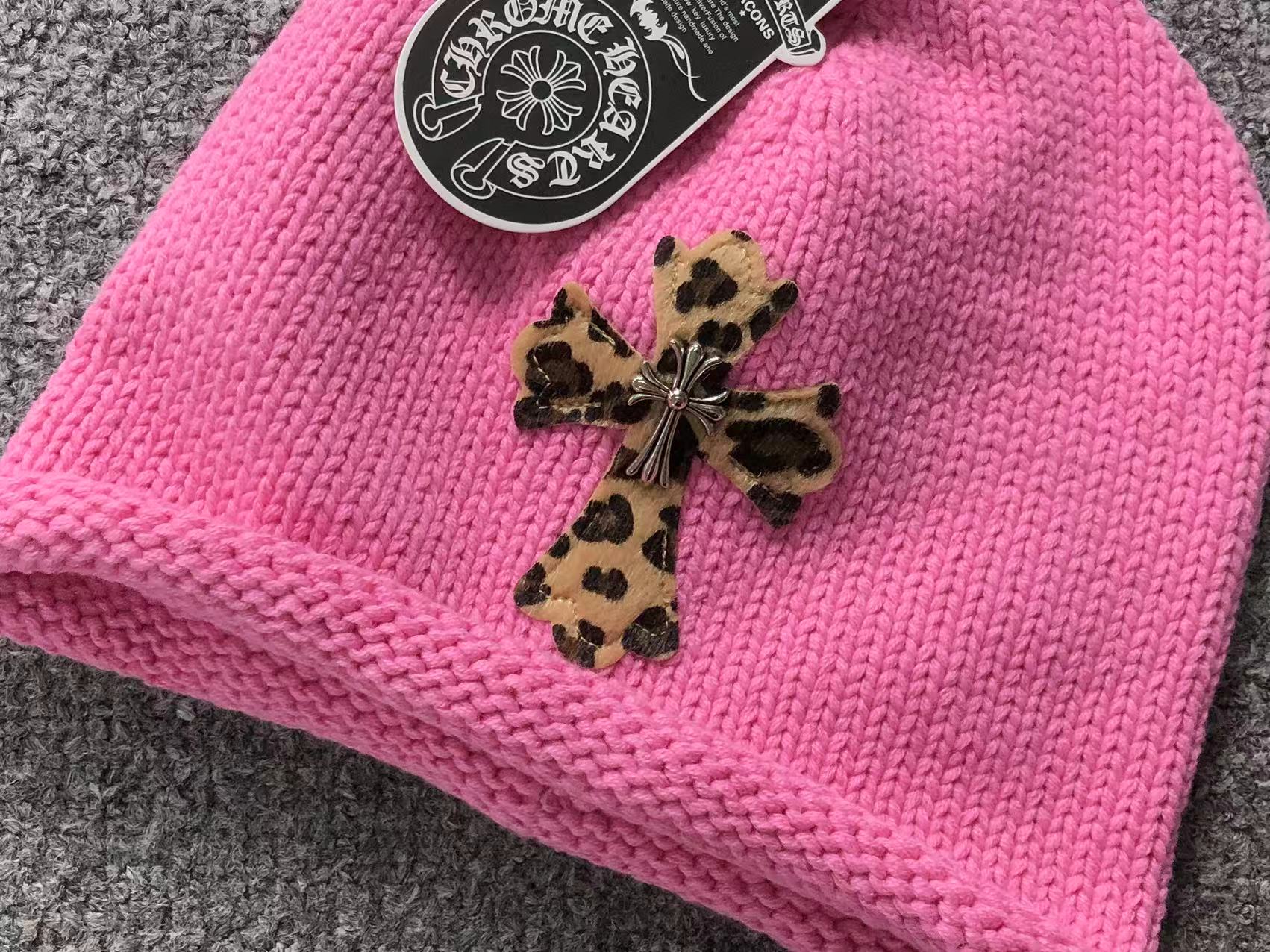 Chrome Hearts Leather Cross Patch Beanie