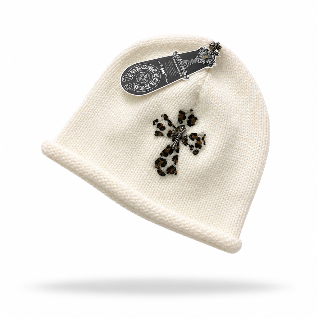 Chrome Hearts Leather Cross Patch Beanie