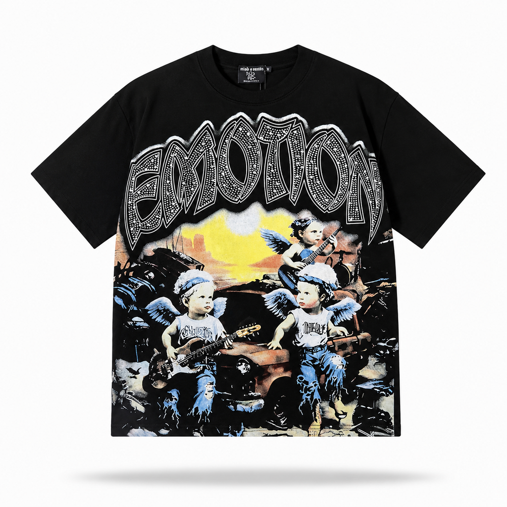 Emotion “Angel Band” Graphic T-Shirt – Black
