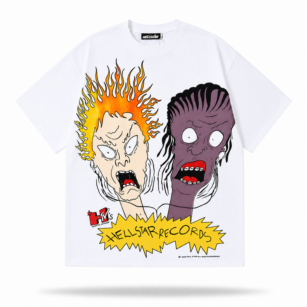 Hellstar Sound Like Heaven Graphic T-Shirt – Cream