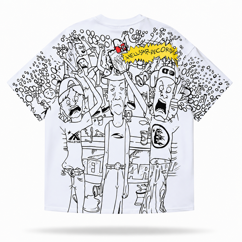 Hellstar Sound Like Heaven Graphic T-Shirt – Cream