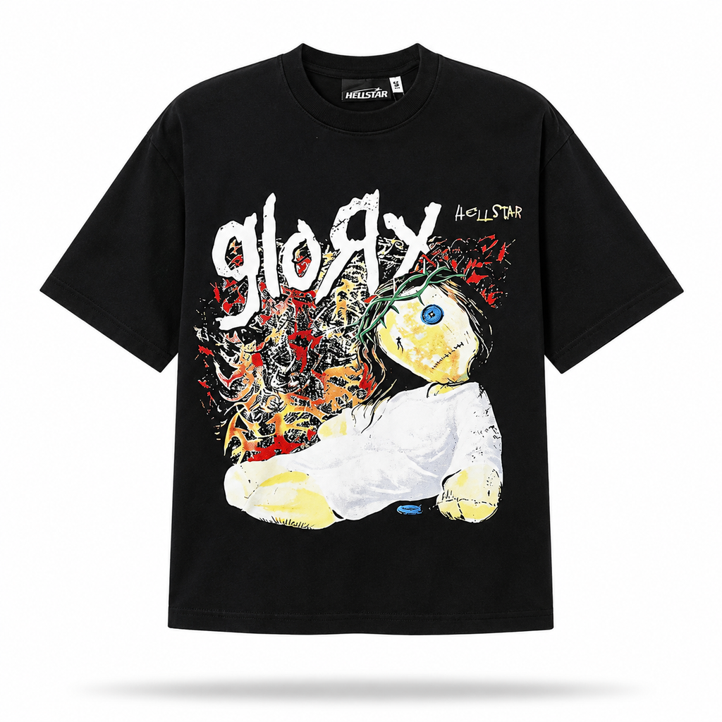 Hellstar Glory Doll Graphic T-Shirt – Black