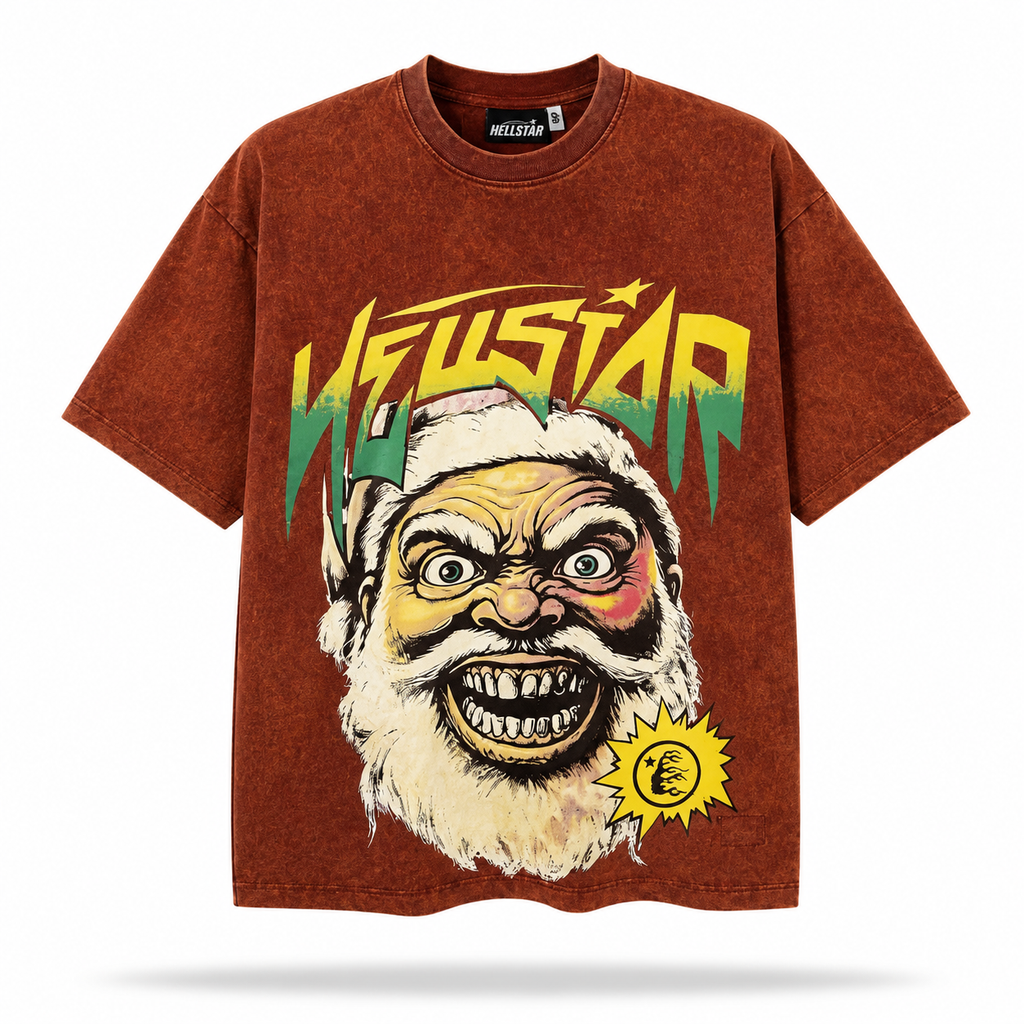 Hellstar Evil Santa Tee Vintage Brown