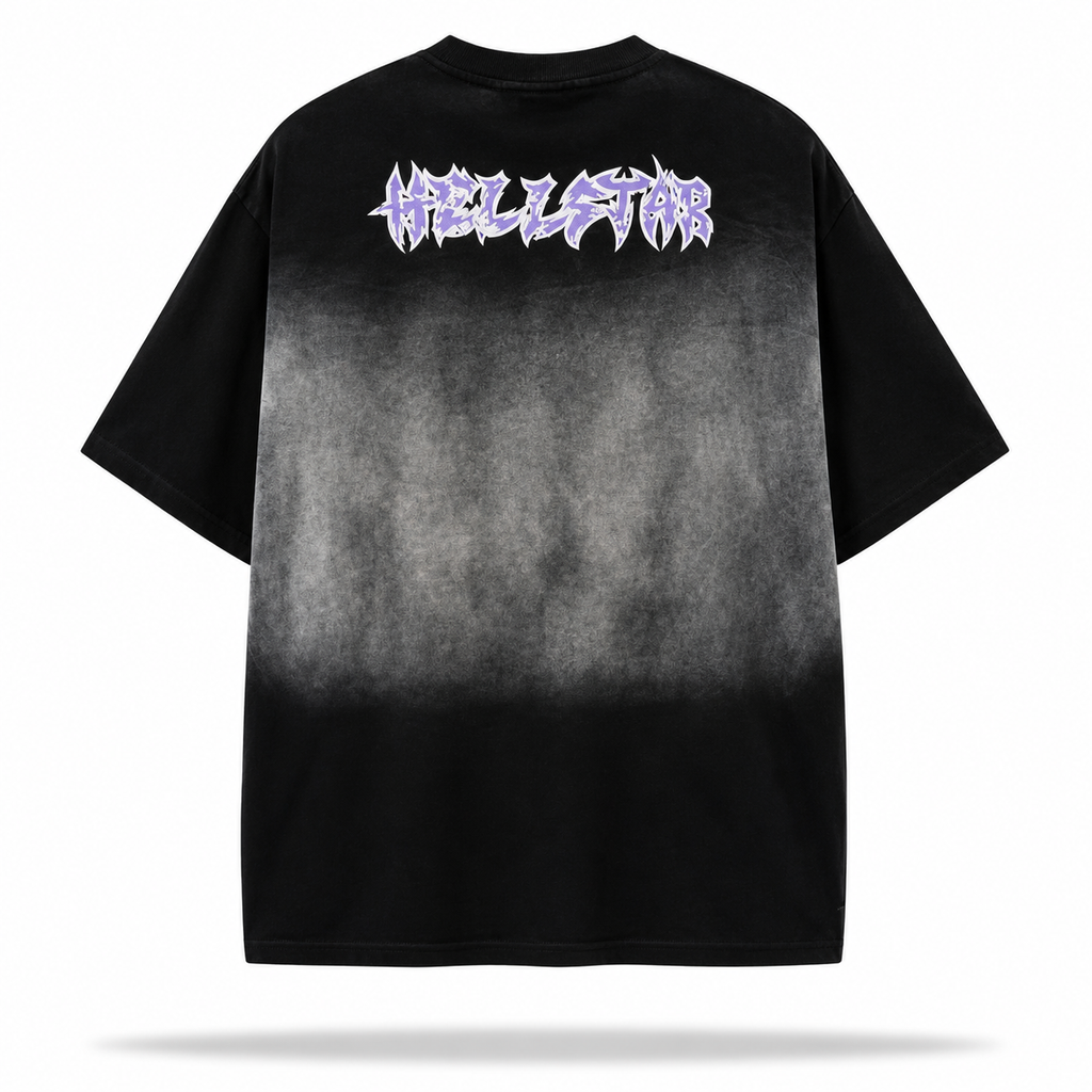 Hellstar Purple Logo Tee Black