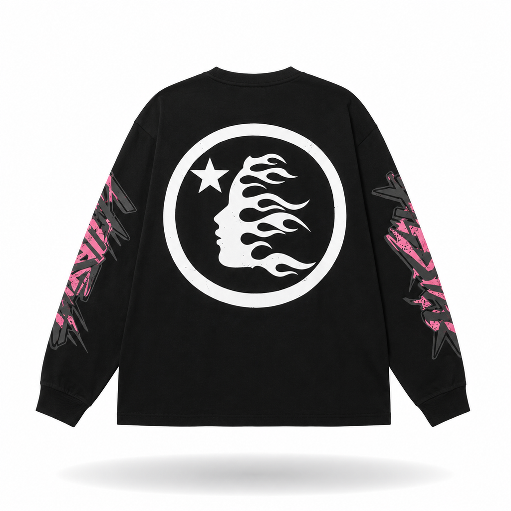 Hellstar Pink Logo Long Sleeve