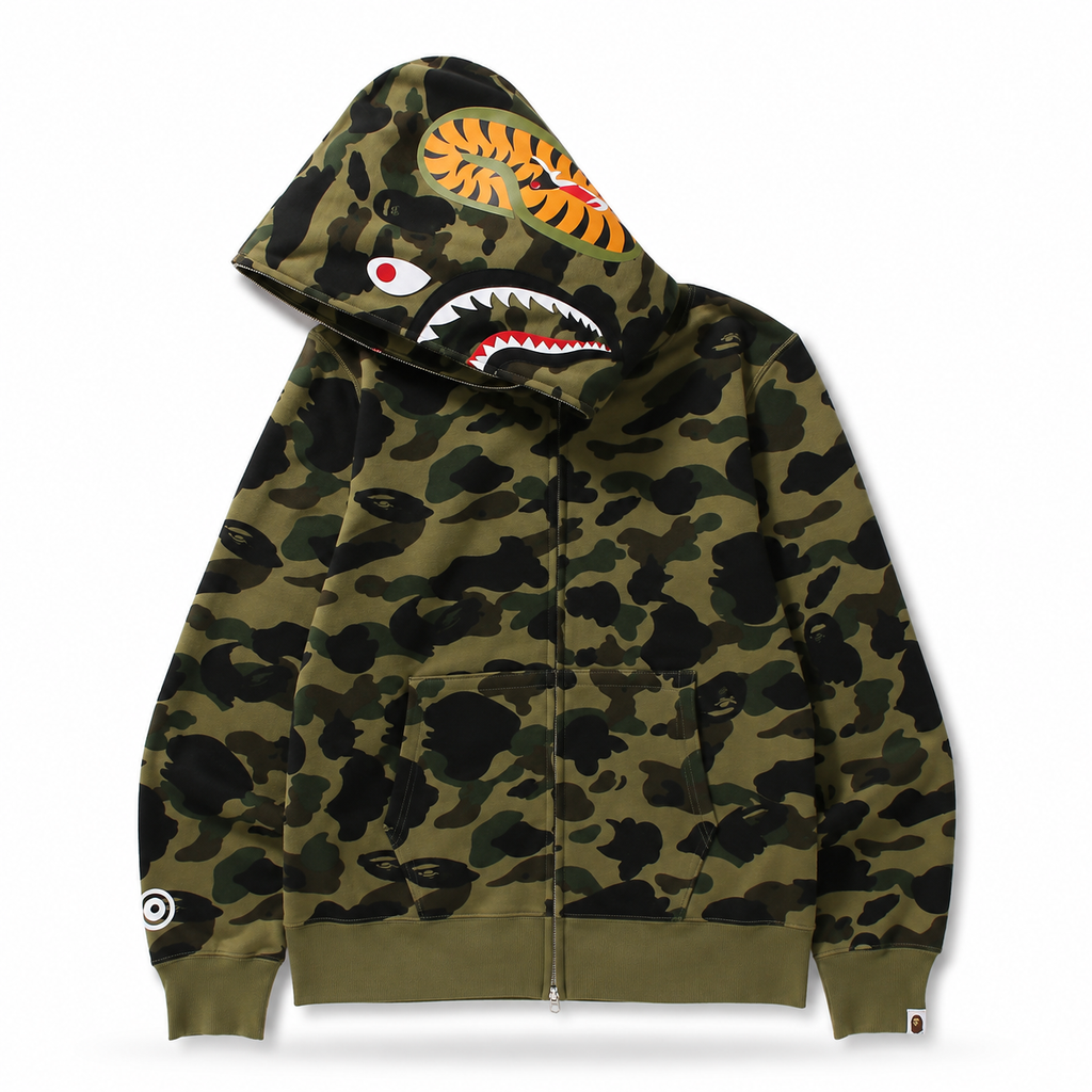 Sudadera BAPE Shark Split Camo Verde