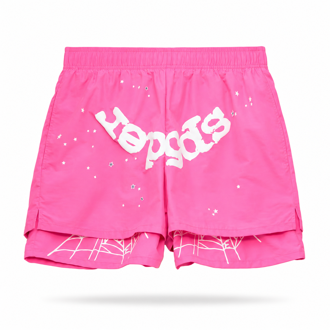 Short Sp5der Web Double Layer Rosado