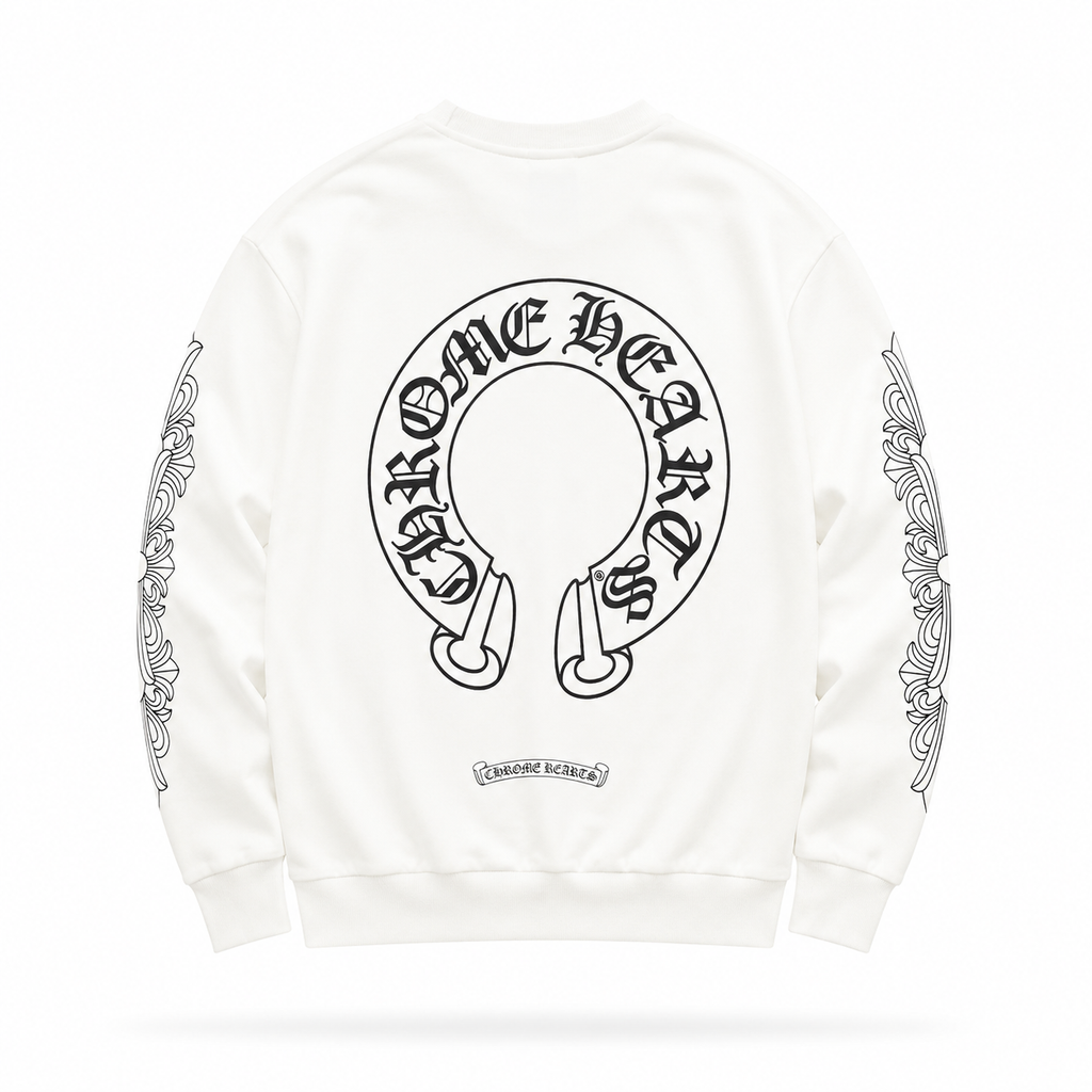 Sudadera Chrome Hearts Horseshoe Blanco
